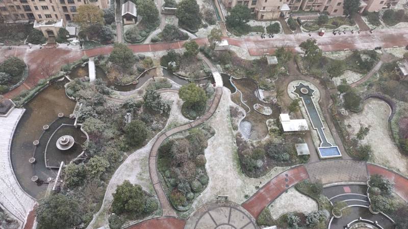 南通竟然下了一点点难得的雪